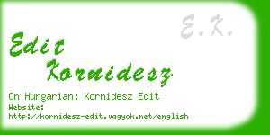 edit kornidesz business card